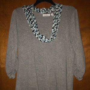Kim Rogers Curvy Grey 1X with scarf
